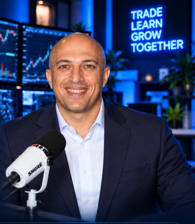 George Habash in the Harmony Trading System livestream studio